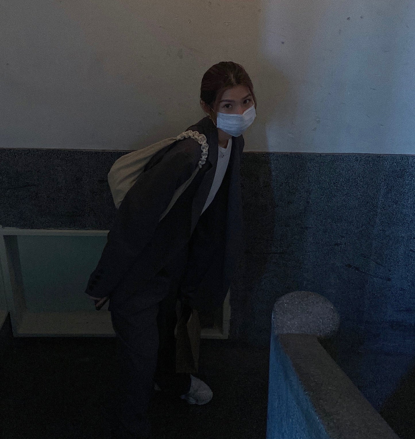 牛角型編織外出包